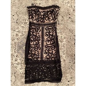 Jump apparel black and nude body con dress